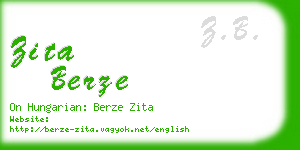 zita berze business card